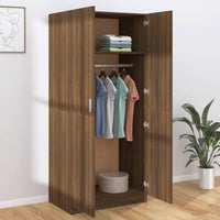 Thumbnail for Kleiderschrank Braun Eichen-Optik 80x52x180 cm Holzwerkstoff