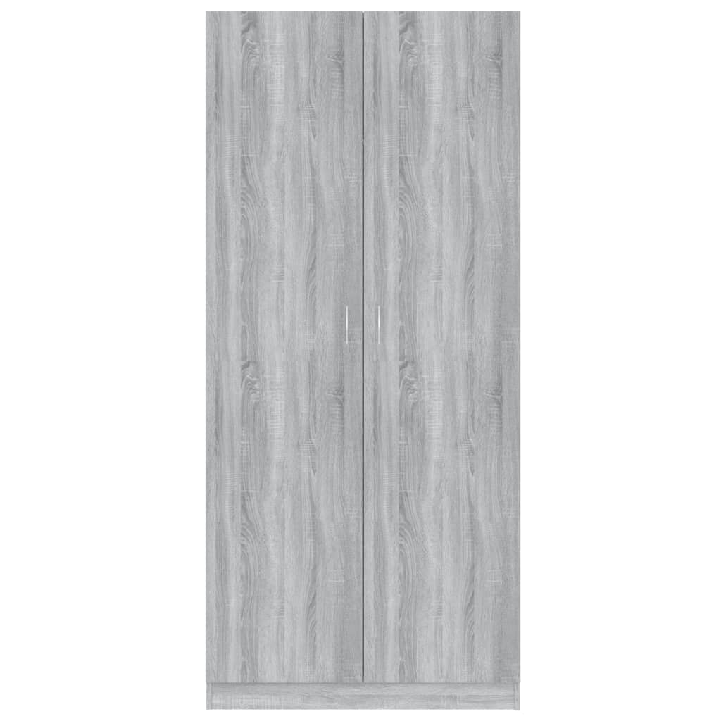 Kleiderschrank Grau Sonoma 90x52x200 cm Holzwerkstoff