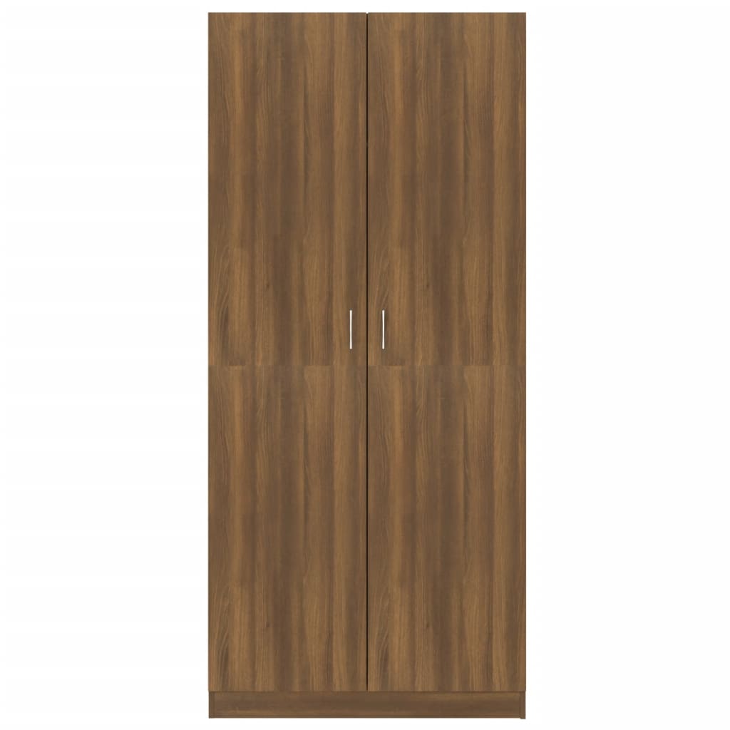 Kleiderschrank Braun Eichen-Optik 90x52x200 cm Holzwerkstoff
