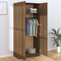 Thumbnail for Kleiderschrank Braun Eichen-Optik 90x52x200 cm Holzwerkstoff