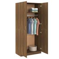 Thumbnail for Kleiderschrank Braun Eichen-Optik 90x52x200 cm Holzwerkstoff