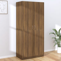 Thumbnail for Kleiderschrank Braun Eichen-Optik 90x52x200 cm Holzwerkstoff