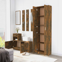 Thumbnail for Garderobenschrank Räuchereiche 55x25x189 cm Holzwerkstoff