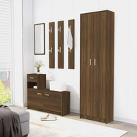Thumbnail for Garderobenschrank Braun Eiche-Optik 55x25x189 cm Holzwerkstoff