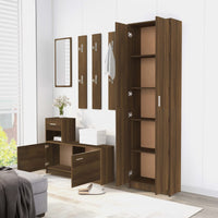 Thumbnail for Garderobenschrank Braun Eiche-Optik 55x25x189 cm Holzwerkstoff