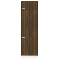 Thumbnail for Kühlumbauschrank Braun Eichen-Optik 60x57x207 cm Holzwerkstoff