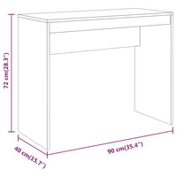 Thumbnail for Schreibtisch Räuchereiche 90x40x72 cm Holzwerkstoff