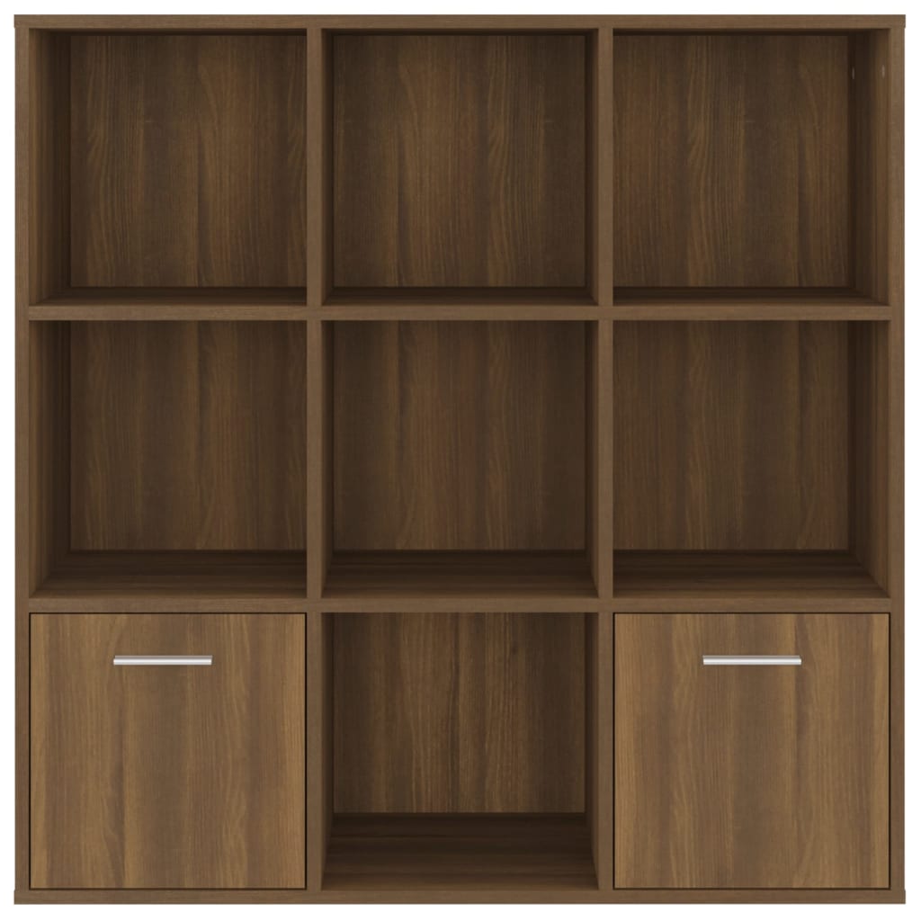 Bücherschrank Braun Eichen-Optik 98x30x98 cm