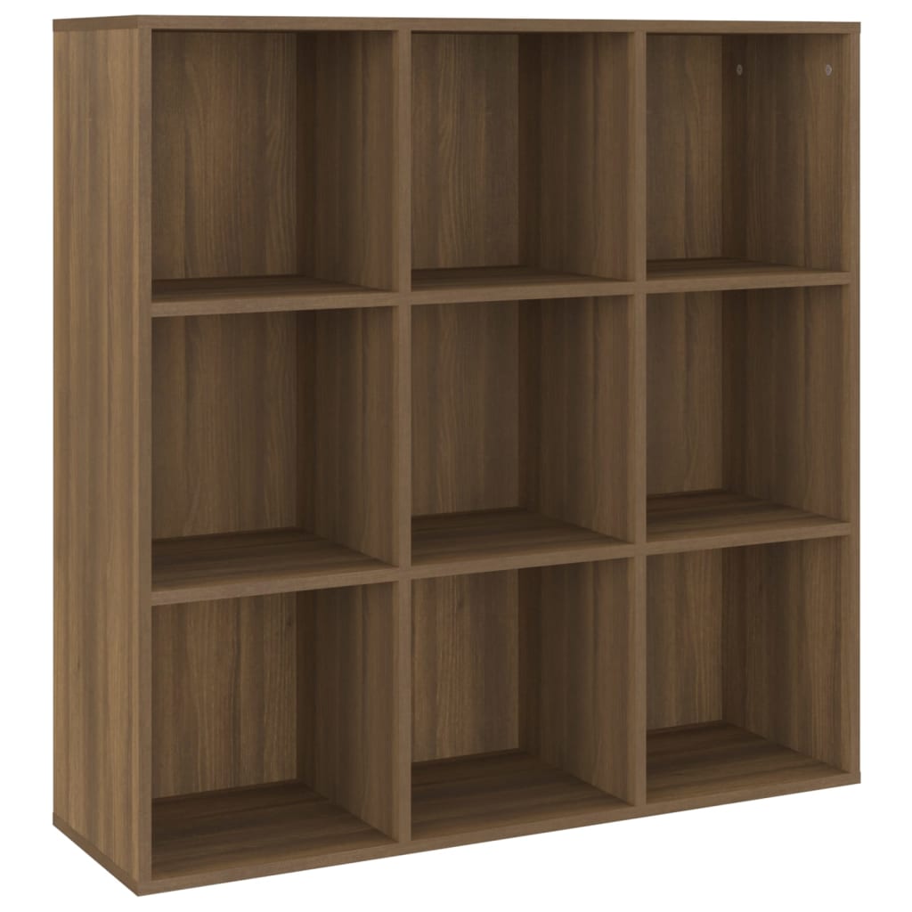 Bücherschrank Braun Eichen-Optik 98x30x98 cm