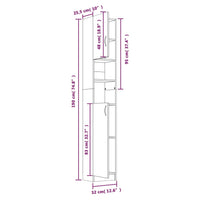 Thumbnail for Badezimmerschrank Grau Sonoma 32x25,5x190 cm Holzwerkstoff