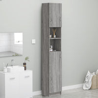 Thumbnail for Badezimmerschrank Grau Sonoma 32x25,5x190 cm Holzwerkstoff