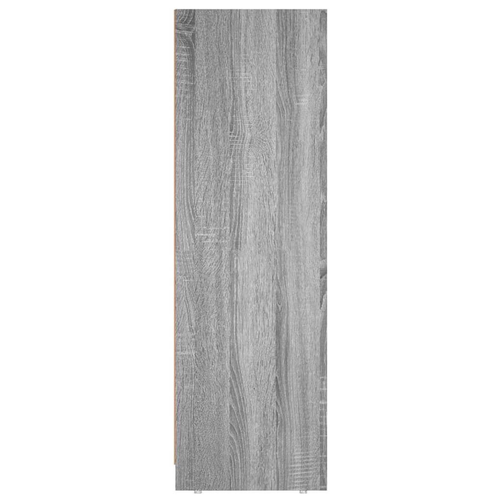 Badezimmerschrank Grau Sonoma 30x30x95 cm Holzwerkstoff