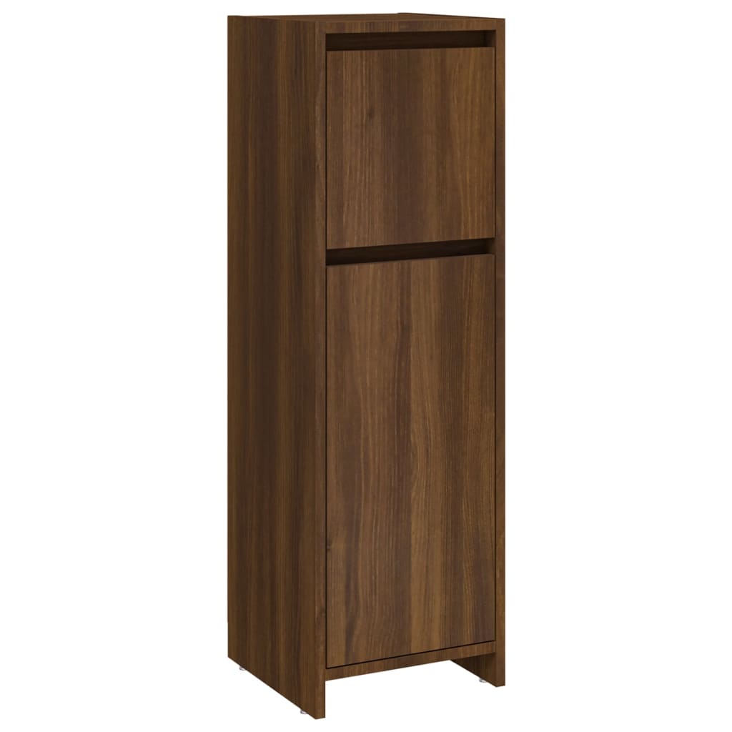 Badezimmerschrank Braun Eiche 30x30x95 cm Holzwerkstoff