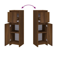 Thumbnail for Badezimmerschrank Braun Eiche 30x30x95 cm Holzwerkstoff