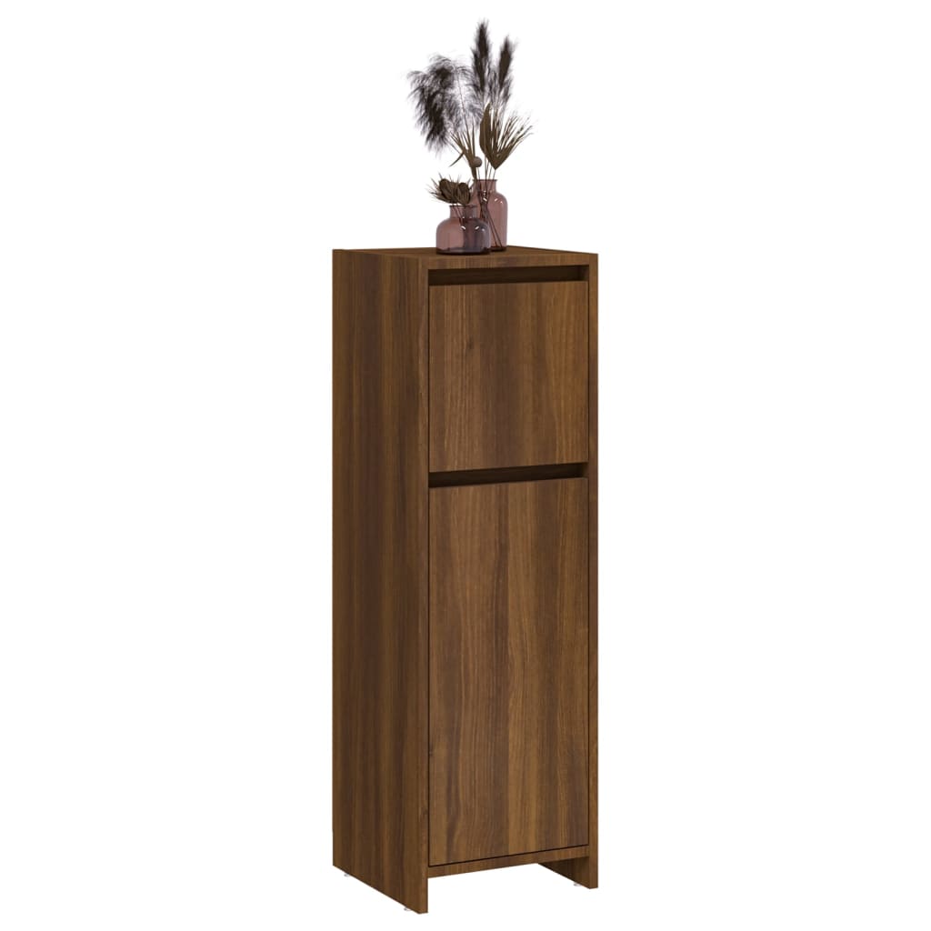 Badezimmerschrank Braun Eiche 30x30x95 cm Holzwerkstoff