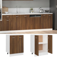 Thumbnail for Unterschrank Braun Eichen-Optik 60x46x81,5 cm Holzwerkstoff