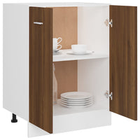 Thumbnail for Unterschrank Braun Eichen-Optik 60x46x81,5 cm Holzwerkstoff