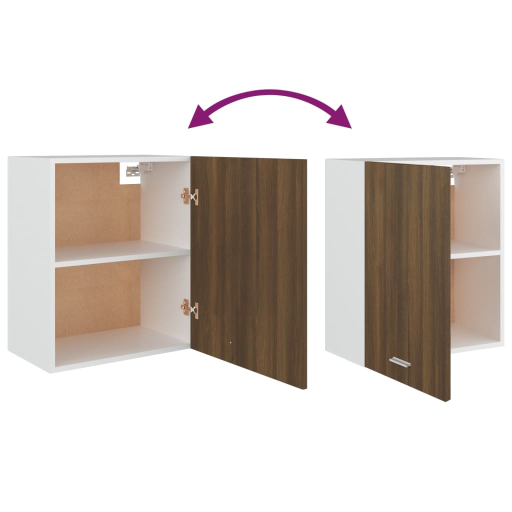Hängeschrank Braun Eiche 50x31x60 cm Holzwerkstoff