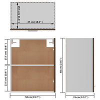 Thumbnail for Hängeschrank Braun Eiche 50x31x60 cm Holzwerkstoff