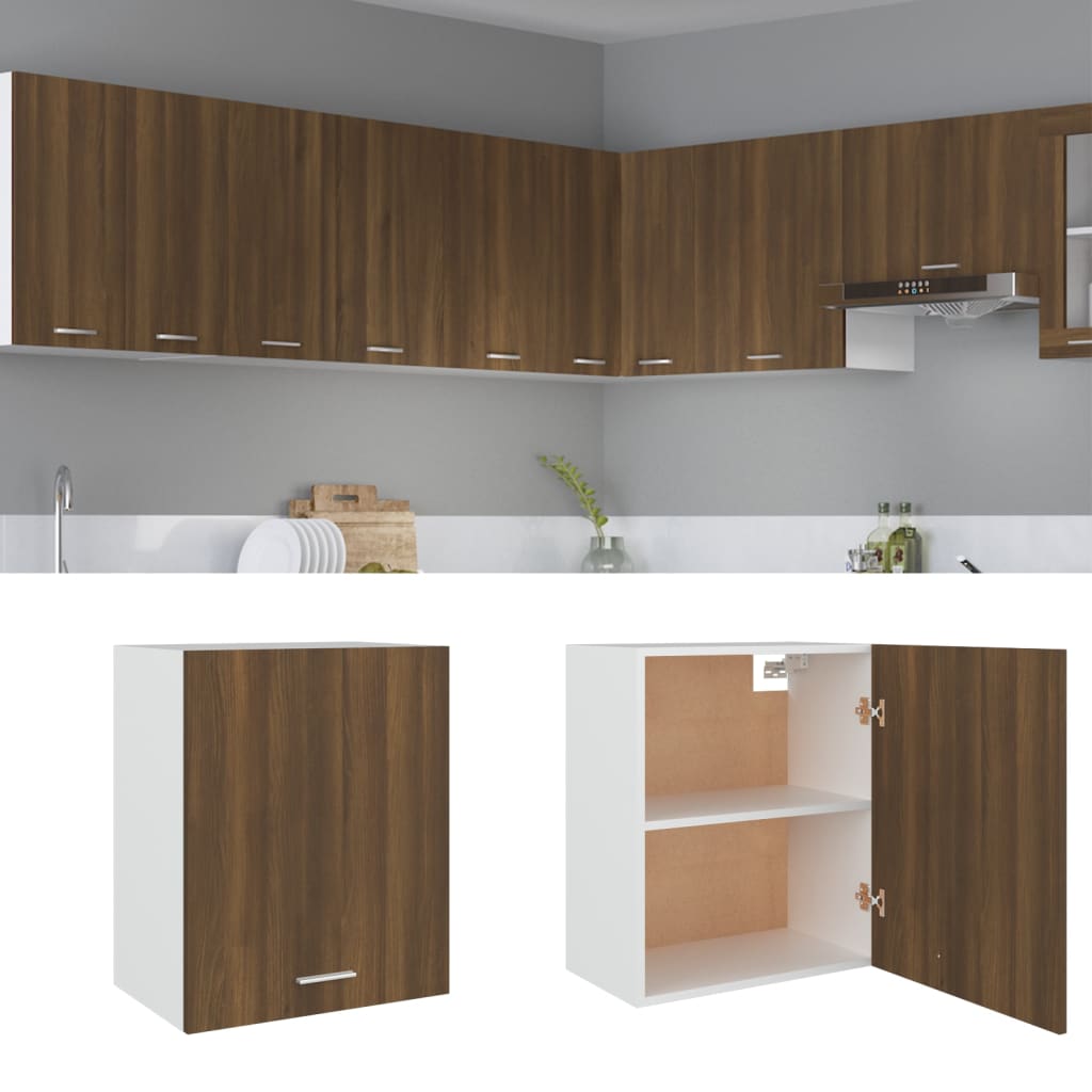 Hängeschrank Braun Eiche 50x31x60 cm Holzwerkstoff
