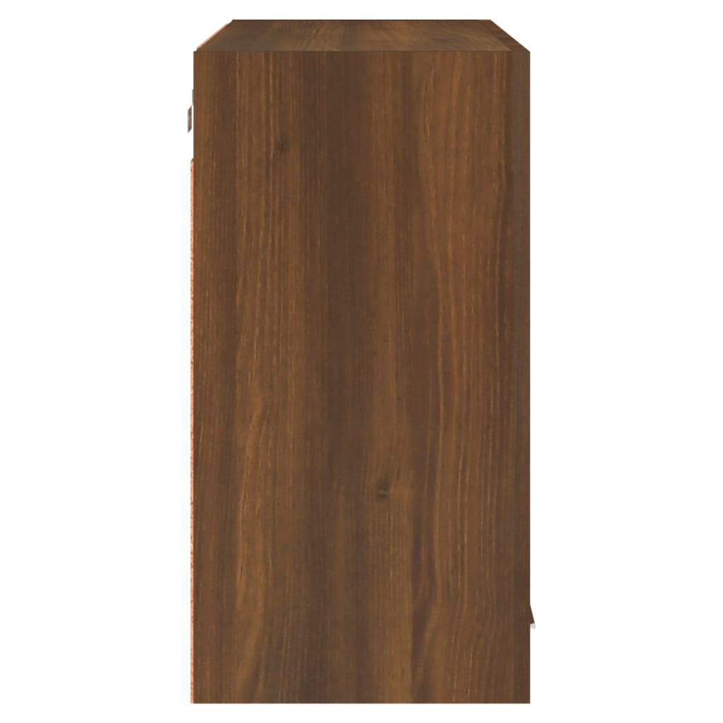 Hängeschrank Braun Eichen-Optik 80x31x60 cm Holzwerkstoff