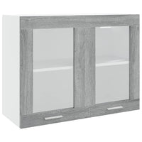 Thumbnail for Hängeschrank Glas Grau Sonoma 80x31x60 cm Holzwerkstoff