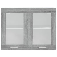 Thumbnail for Hängeschrank Glas Grau Sonoma 80x31x60 cm Holzwerkstoff