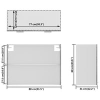 Thumbnail for Hängeschrank Glas Grau Sonoma 80x31x60 cm Holzwerkstoff