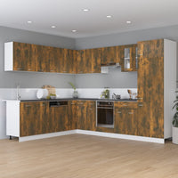 Thumbnail for Eck-Hängeschrank Räuchereiche 57x57x60 cm Holzwerkstoff