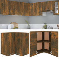Thumbnail for Eck-Hängeschrank Räuchereiche 57x57x60 cm Holzwerkstoff