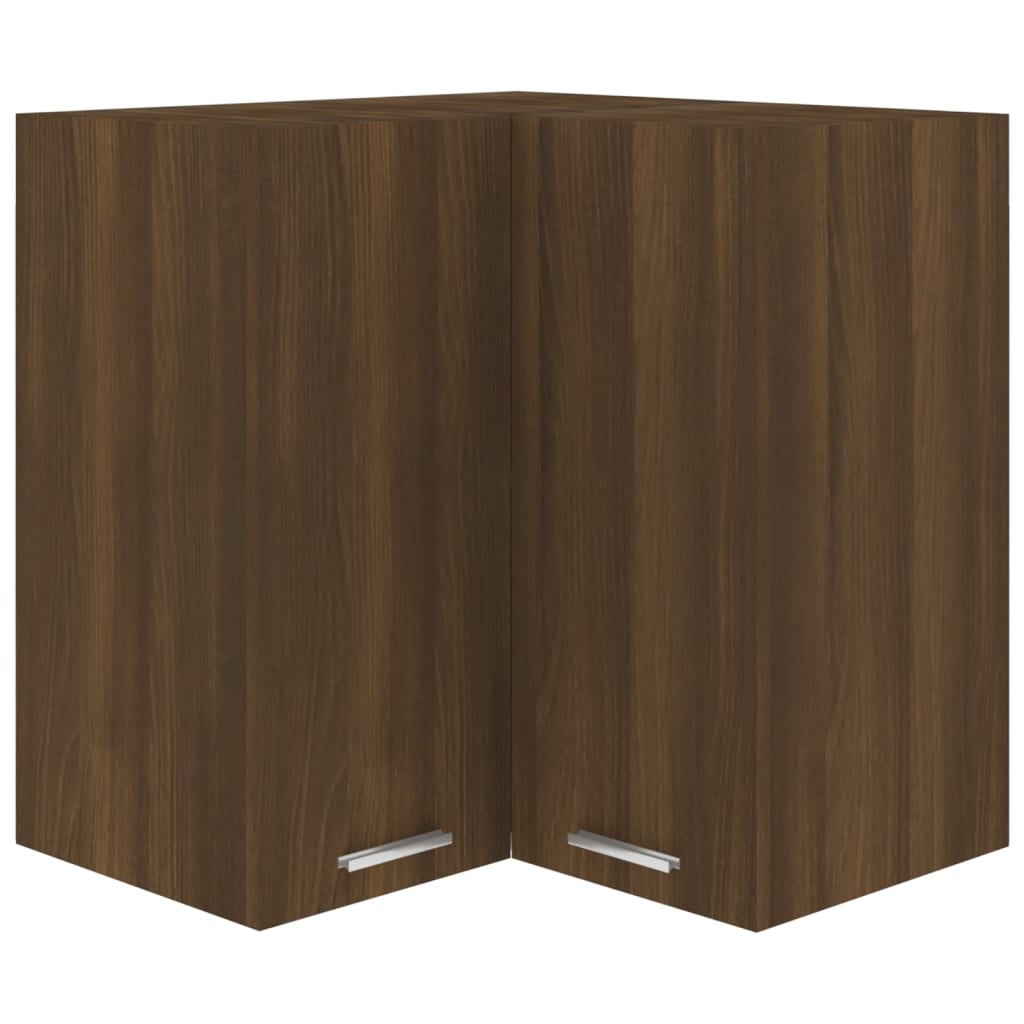 Eck-Hängeschrank Braun Eiche-Optik 57x57x60 cm Holzwerkstoff