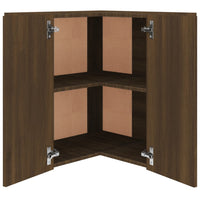 Thumbnail for Eck-Hängeschrank Braun Eiche-Optik 57x57x60 cm Holzwerkstoff