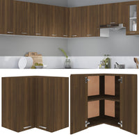 Thumbnail for Eck-Hängeschrank Braun Eiche-Optik 57x57x60 cm Holzwerkstoff
