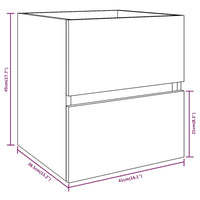 Thumbnail for Waschbeckenschrank Räuchereiche 41x38,5x45 cm Holzwerkstoff