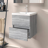 Thumbnail for Waschbeckenschrank Grau Sonoma 41x38,5x45 cm Holzwerkstoff