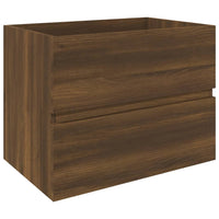 Thumbnail for Waschbeckenschrank Braun Eiche-Optik 60x38,5x45cm Holzwerkstoff