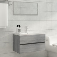 Thumbnail for Waschbeckenschrank Grau Sonoma 80x38,5x45 cm Holzwerkstoff