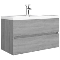 Thumbnail for Waschbeckenschrank Grau Sonoma 80x38,5x45 cm Holzwerkstoff