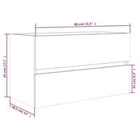 Thumbnail for Waschbeckenschrank Grau Sonoma 80x38,5x45 cm Holzwerkstoff