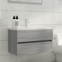 Thumbnail for Waschbeckenschrank Grau Sonoma 80x38,5x45 cm Holzwerkstoff