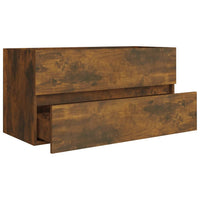 Thumbnail for Waschbeckenschrank Räuchereiche 90x38,5x45 cm Holzwerkstoff