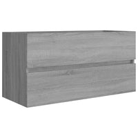 Thumbnail for Waschbeckenschrank Grau Sonoma 90x38,5x45 cm Holzwerkstoff