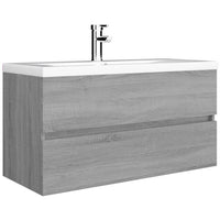 Thumbnail for Waschbeckenschrank Grau Sonoma 90x38,5x45 cm Holzwerkstoff