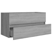 Thumbnail for Waschbeckenschrank Grau Sonoma 90x38,5x45 cm Holzwerkstoff