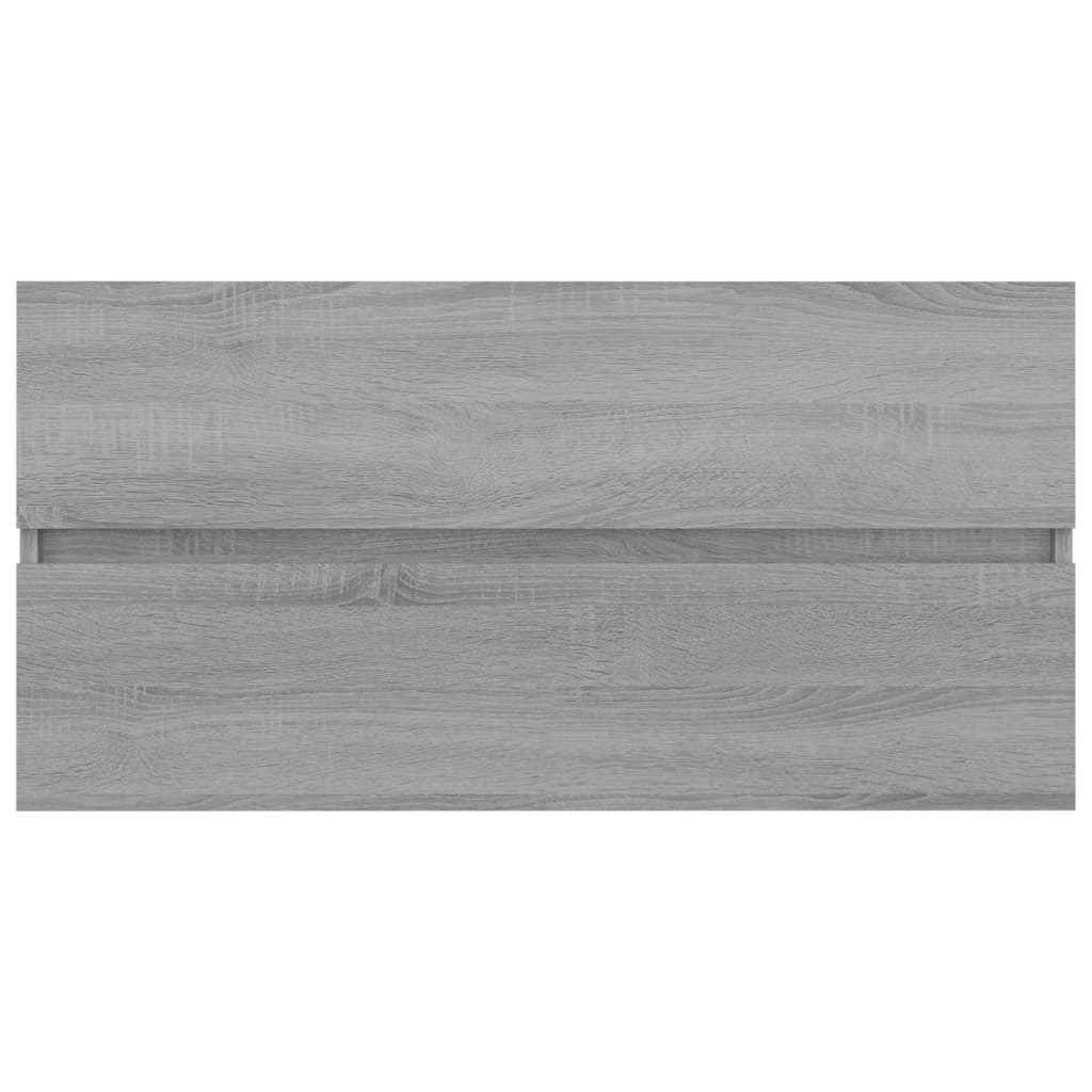 Waschbeckenschrank Grau Sonoma 90x38,5x45 cm Holzwerkstoff