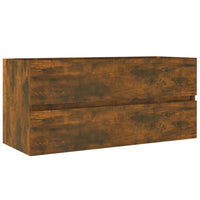 Thumbnail for Waschbeckenschrank Räuchereiche 100x38,5x45 cm Holzwerkstoff