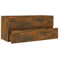 Thumbnail for Waschbeckenschrank Räuchereiche 100x38,5x45 cm Holzwerkstoff