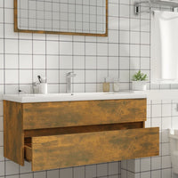 Thumbnail for Waschbeckenschrank Räuchereiche 100x38,5x45 cm Holzwerkstoff