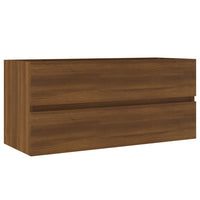 Thumbnail for Waschbeckenschrank Braun Eiche 100x38,5x45 cm Holzwerkstoff