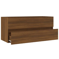 Thumbnail for Waschbeckenschrank Braun Eiche 100x38,5x45 cm Holzwerkstoff